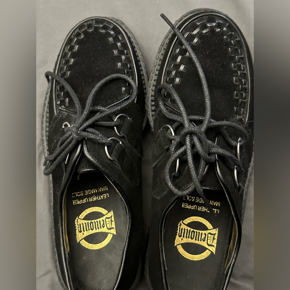 Demonia Black Suede Men's creepers